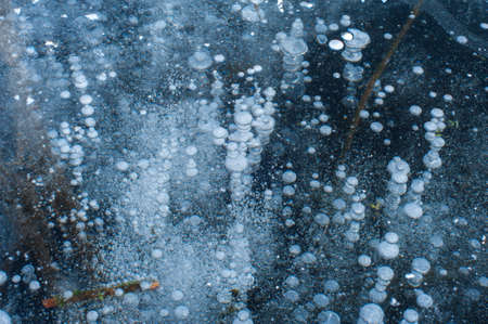 Close-up of white air bubbles with airの写真素材