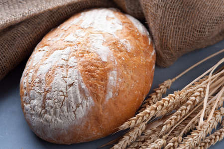 Freshly baked white flour bread.