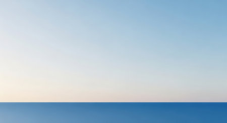 Blue sea and blue sky background with copy space for your text.の素材