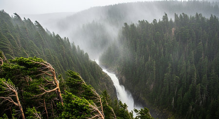 Beautiful view of the Kootenay Falls, Oregon.の素材