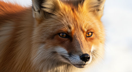 Close-up of a red fox (Vulpes vulpes)の素材