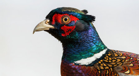Portrait of a male Pheasant (Phasianus colchicus)の素材