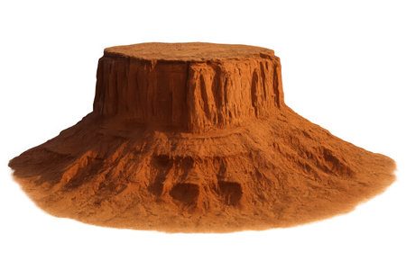 sand desert isolated on white background. 3d render. Clipping path includedの素材