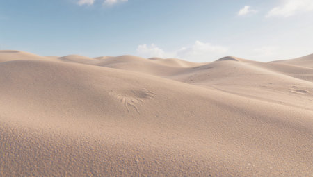 Sand dunes under blue sky in the desert of Gran Canariaの素材