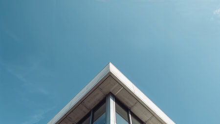 Modern office building detail. Architectural detail of modern office building.の素材