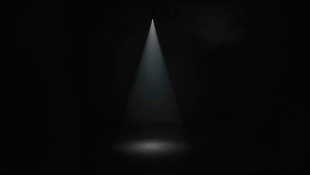 Spotlight in the dark, 3d rendering. Computer digital drawing.の素材