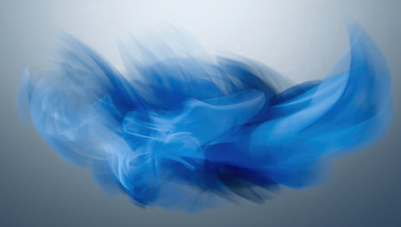 abstract blue background with some smooth lines in it and some smokeの素材