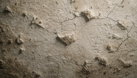Dry cracked concrete wall texture. Abstract background and texture for design.の素材