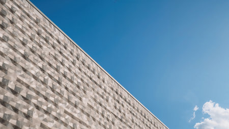 Modern architecture, detail of the facade of a modern building, abstract backgroundの素材