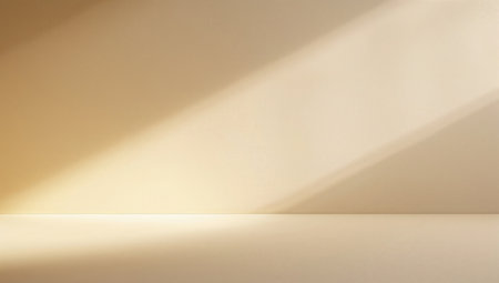 Empty room with sunlight and shadow on the wall. 3d renderingの素材