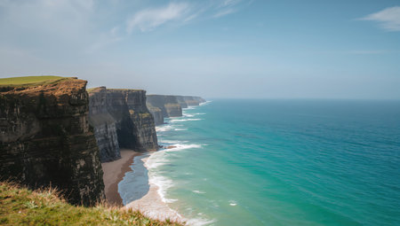 Cliffs of Moher, County Clare, Ireland, Europe.の素材
