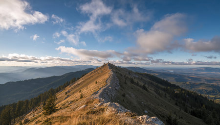 Panoramic view of the mountain in the Carpathian Mountainsの素材