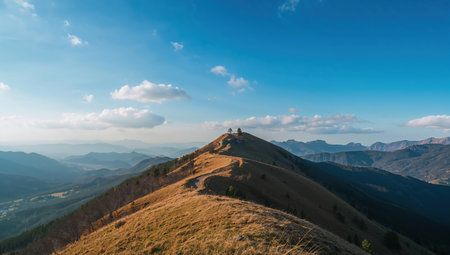 Beautiful mountain landscape in the Carpathian Mountains, Ukraine.の素材
