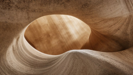 abstract image of a spiral in the sandstone. 3d renderの素材