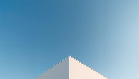 Abstract architecture background, detail of a modern office building, blue skyの素材