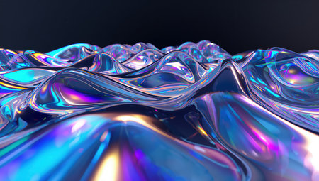 Abstract background of blue liquid. 3d rendering, 3d illustration.の素材