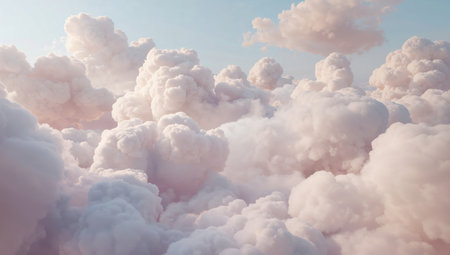 Aerial view of clouds and blue sky. Beautiful nature background.の素材