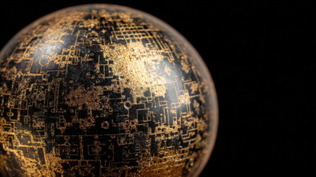 Globe on a black background. 3d rendering, 3d illustration.の素材