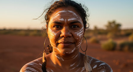 Portrait of a young woman with face mask in Namibia.の素材
