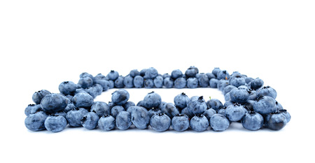 Sweet blueberry isolated on white background. Fresh berriesの写真素材