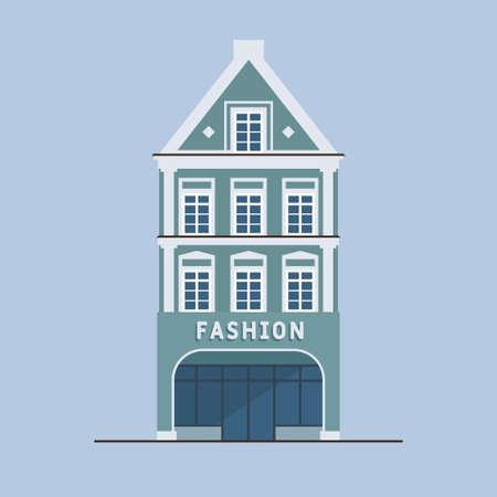 European historical buildings. Traditional Amsterdam, Netherlands architecture. vector illustration.のイラスト素材