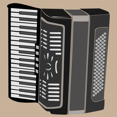 Vector illustration of accordion.のイラスト素材