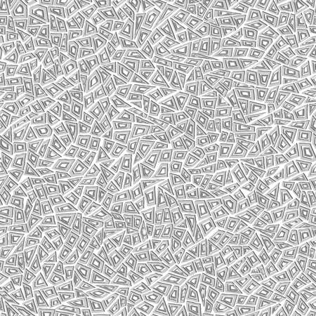 Abstract seamless vector pattern of mosaic polygons with shadows.のイラスト素材