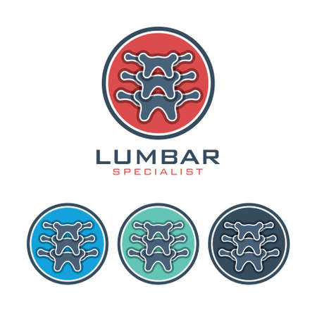 Lumbar Spine Logosのイラスト素材