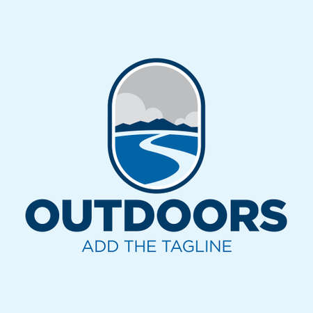 Outdoor Mountain Range Logosのイラスト素材