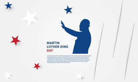 Martin Luther king day themed design, perfect for posters, backgrounds, social media posts etcのイラスト素材