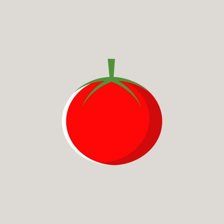 Tomato character who is raising both hands with a cute expressionのイラスト素材