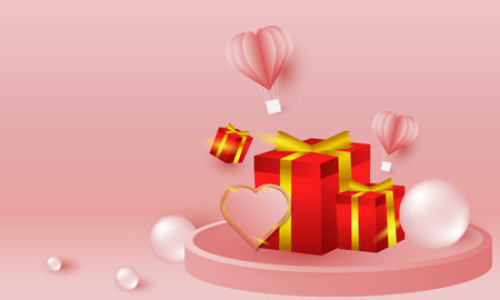 Happy Valentine's Day greeting background, suitable for backgrounds, wallpapers, covers, social media posts, covers and moreのイラスト素材