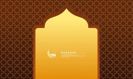 Ramadan-themed backgrounds, perfect for backgrounds, wallpapers, covers on Islamic eventsのイラスト素材