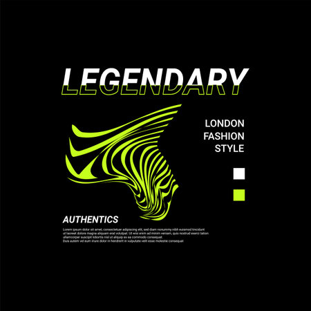 legendary, suitable for designing clothes, t-shirts, jackets, hoodies, and moreのイラスト素材