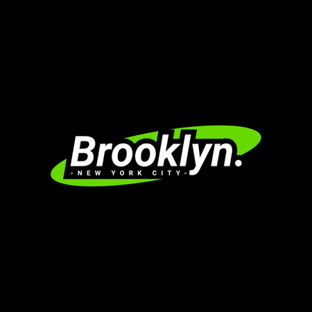 Brooklyn writing design, suitable for screen printing t-shirts, clothes, jackets and othersのイラスト素材