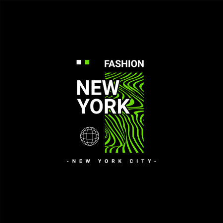 New York city writing design, suitable for screen printing t-shirts, clothes, jackets and othersのイラスト素材