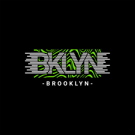Brooklyn writing design, suitable for screen printing t-shirts, clothes, jackets and othersのイラスト素材
