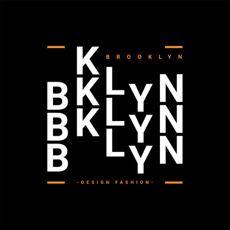 Brooklyn writing design, suitable for screen printing t-shirts, clothes, jackets and othersのイラスト素材
