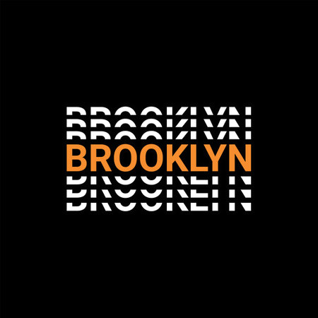 Brooklyn writing design, suitable for screen printing t-shirts, clothes, jackets and othersのイラスト素材