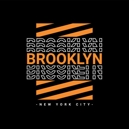 Brooklyn writing design, suitable for screen printing t-shirts, clothes, jackets and othersのイラスト素材
