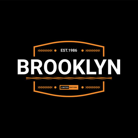 Brooklyn writing design, suitable for screen printing t-shirts, clothes, jackets and othersのイラスト素材
