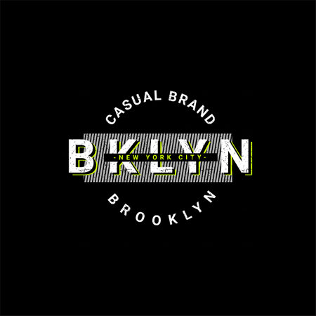 Brooklyn writing design, suitable for screen printing t-shirts, clothes, jackets and othersのイラスト素材