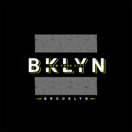 Brooklyn writing design, suitable for screen printing t-shirts, clothes, jackets and othersのイラスト素材