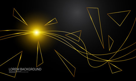 golden wave abstract background design, suitable for backgrounds, wallpapers, posters, and othersのイラスト素材