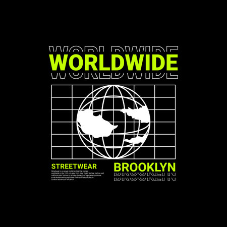 worldwide writing design, suitable for screen printing t-shirts, clothes, jackets and othersのイラスト素材