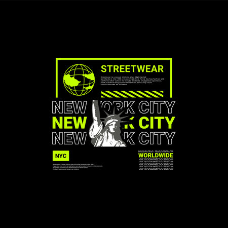 New york city writing design, suitable for screen printing t-shirts, clothes, jackets and othersのイラスト素材