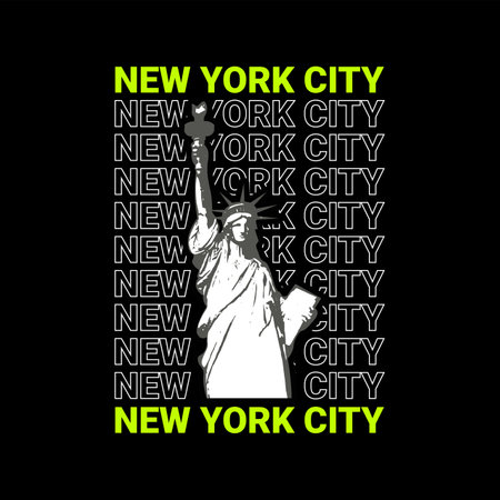 New york city writing design, suitable for screen printing t-shirts, clothes, jackets and othersのイラスト素材