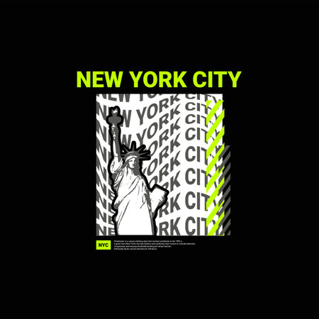 New york city writing design, suitable for screen printing t-shirts, clothes, jackets and othersのイラスト素材