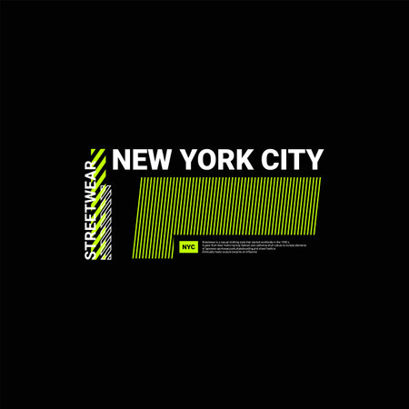 New york city writing design, suitable for screen printing t-shirts, clothes, jackets and othersのイラスト素材