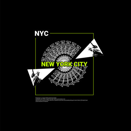 New york city writing design, suitable for screen printing t-shirts, clothes, jackets and othersのイラスト素材